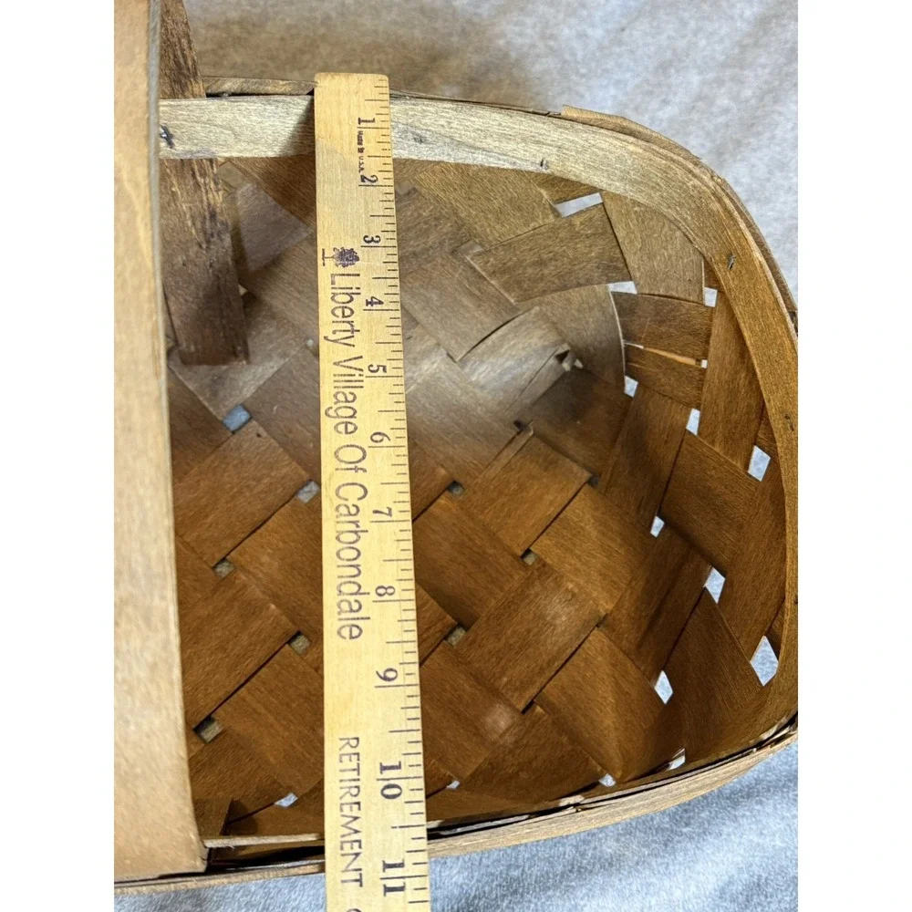 Vintage Woven Orchard Basket Foraging Fruit Stand 16QT Farmhouse Decor Cottage